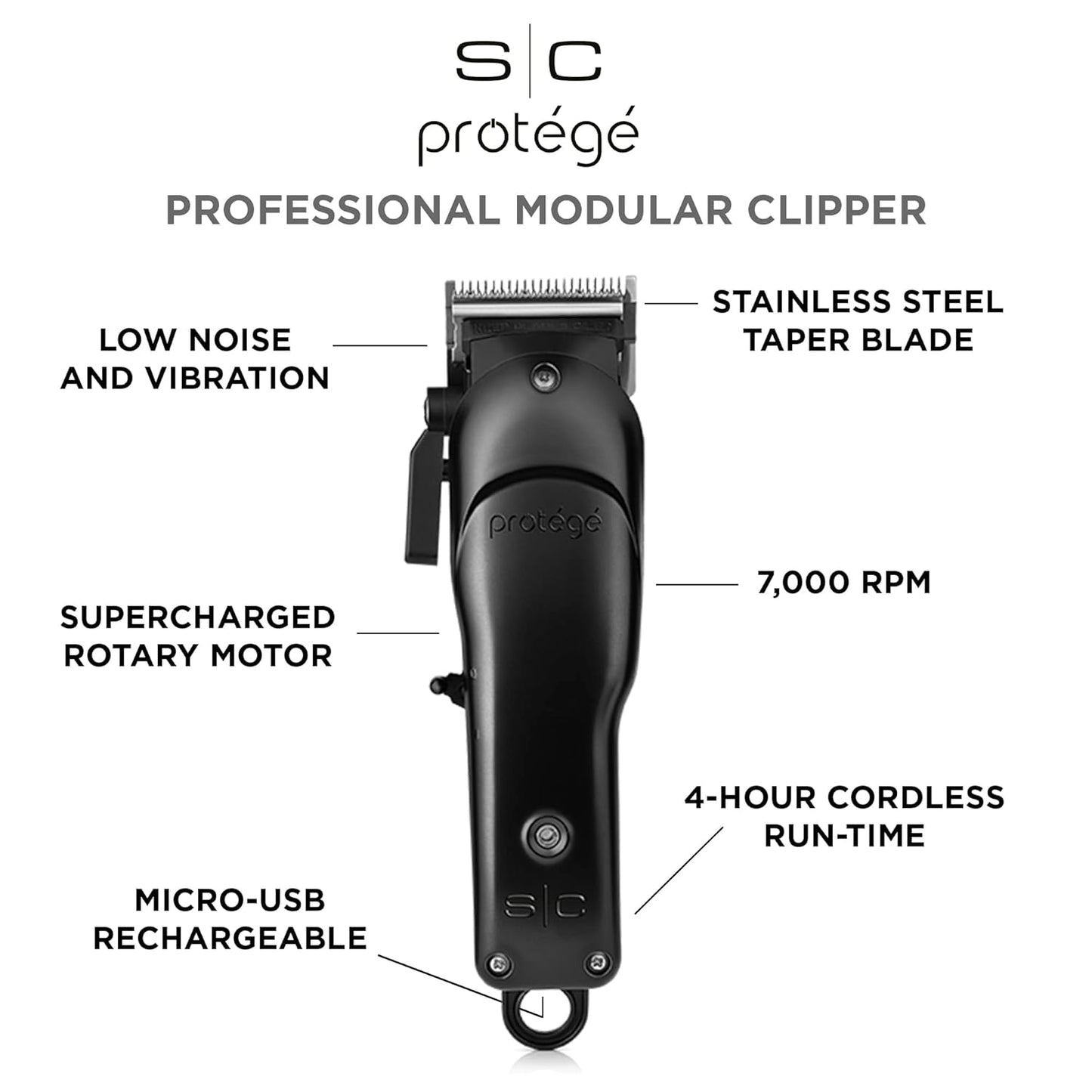 Stylecraft Protégé Clipper, Ace Trimmer, Uno 2.0 Foil Shaver, Schnozzle Nose and Ear Trimmer and USB-C Charging Station - Holiday Gift Bundle Deal